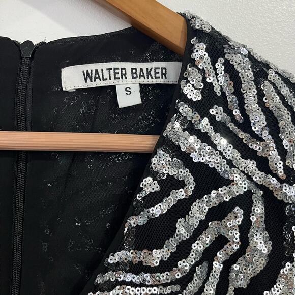 Walter Baker Zebra Print Sequin Hi Low Blouse Small - Picture 2 of 8